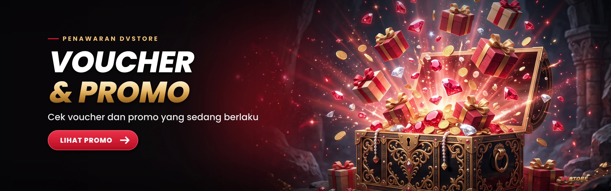 DVSTORE — Voucher & Promo. Cek voucher dan promo yang sedang berlaku
