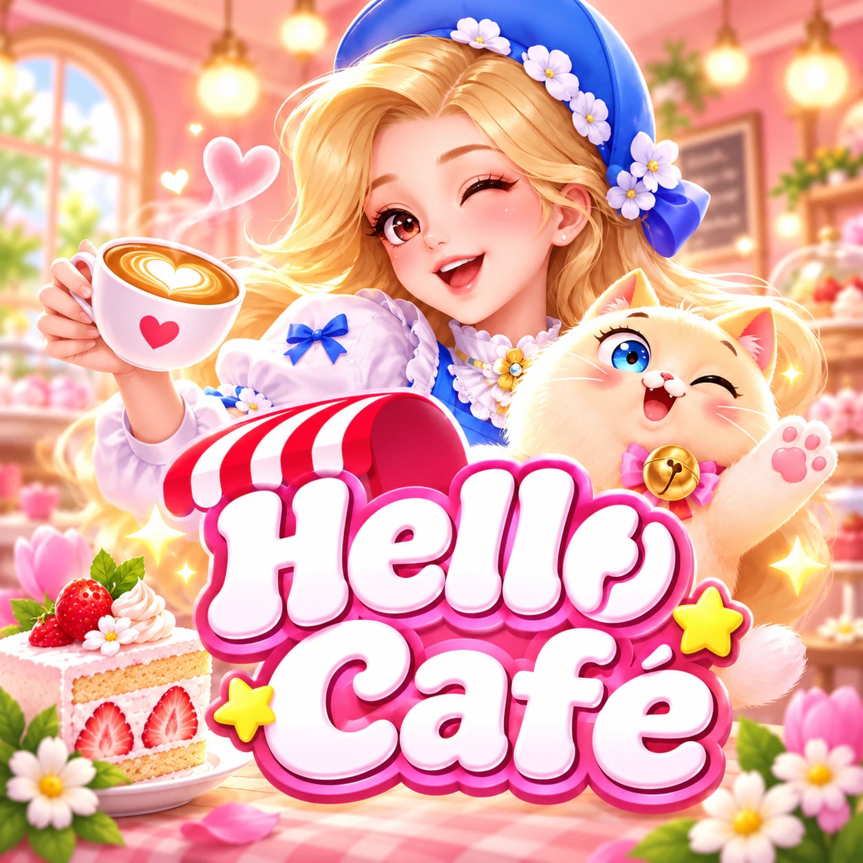 Logo Hello Café: Cafe Impianmu